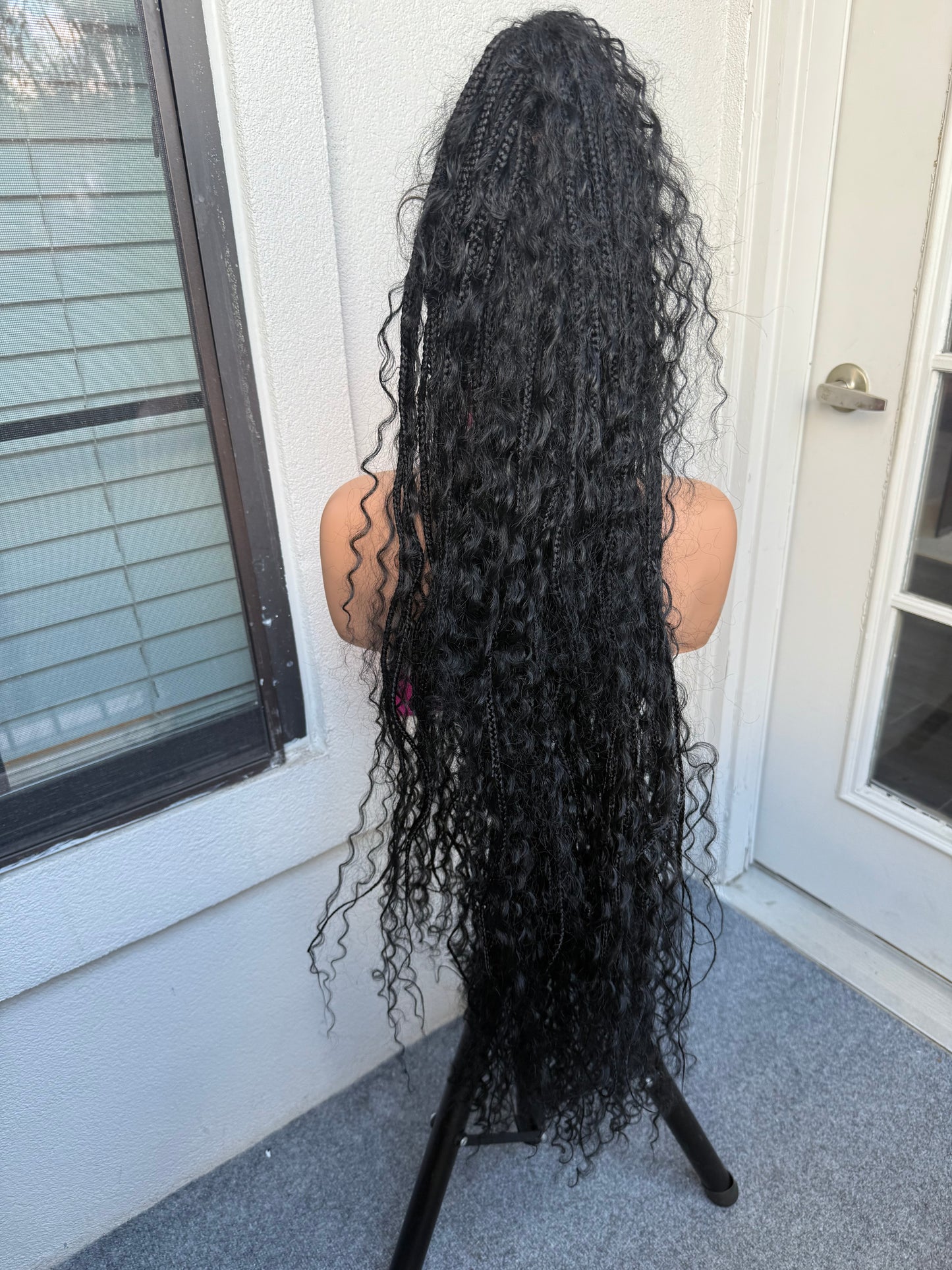 Black Full lace Mohawk braided wig