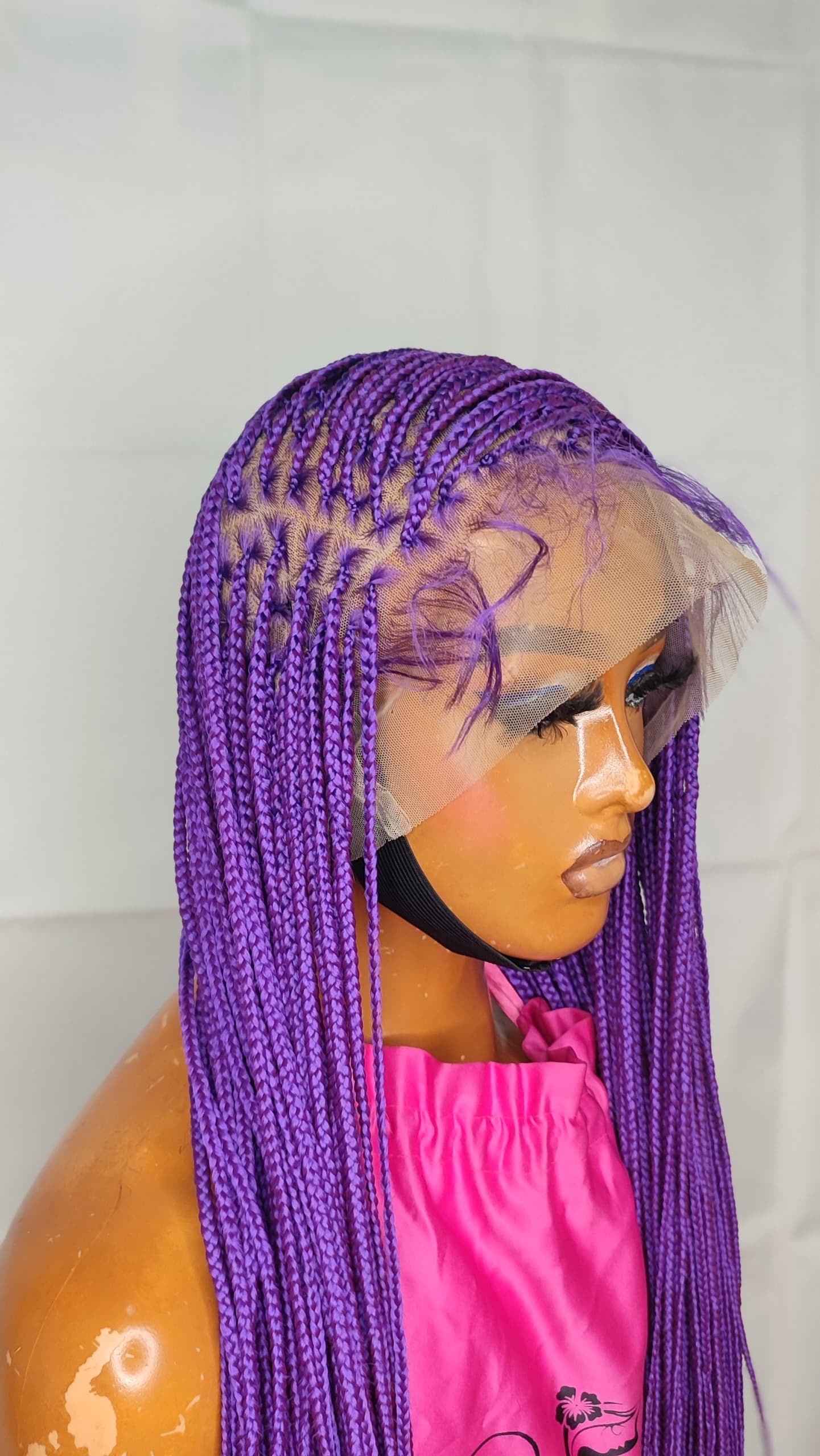 Full lace Purple small medium knotless braids