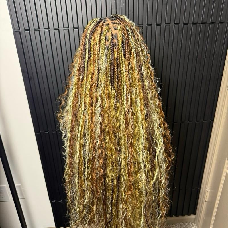 Mix knotless boho braids 35inch