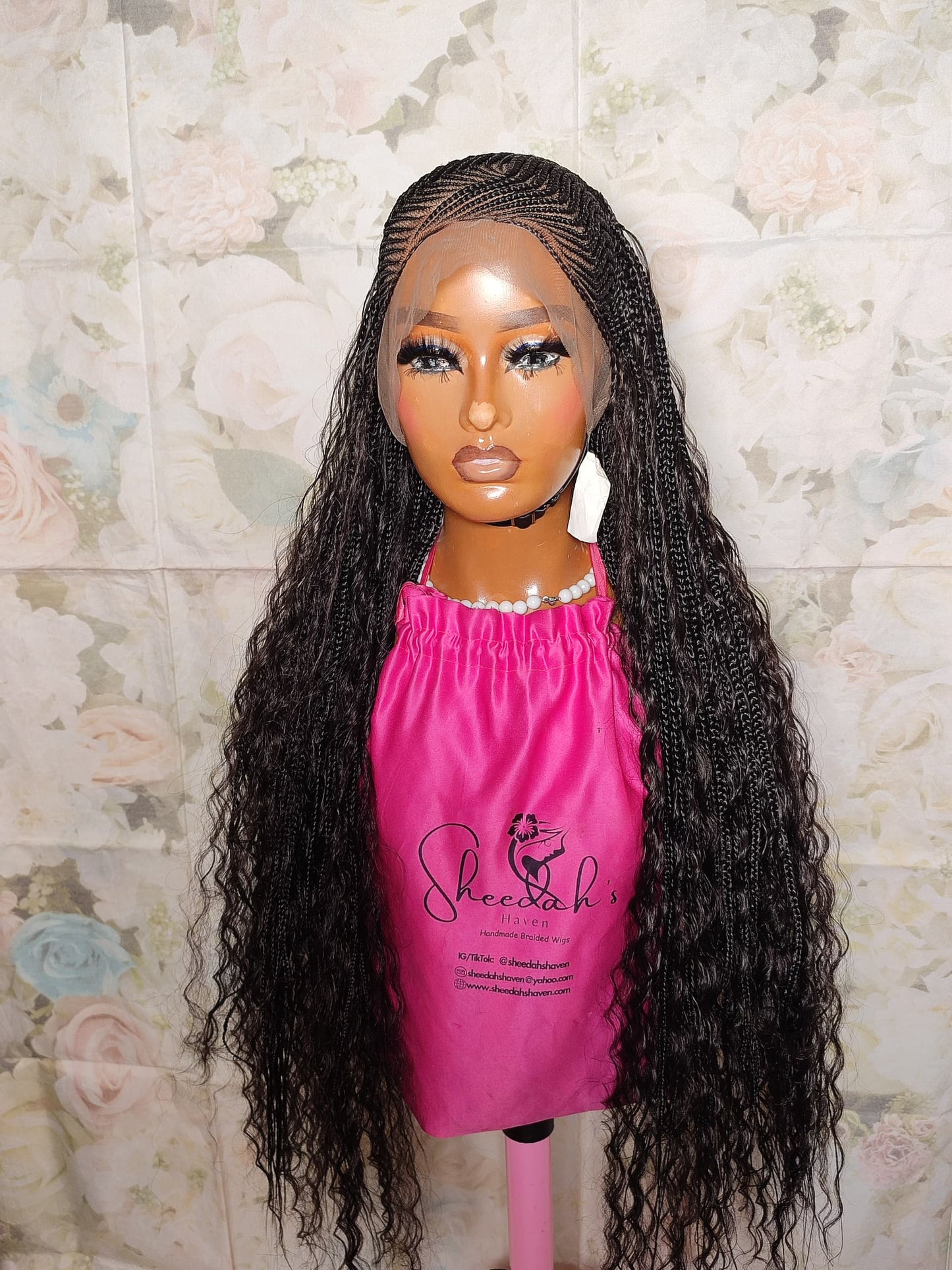 Flip Over Cornrow Boho braided Wig