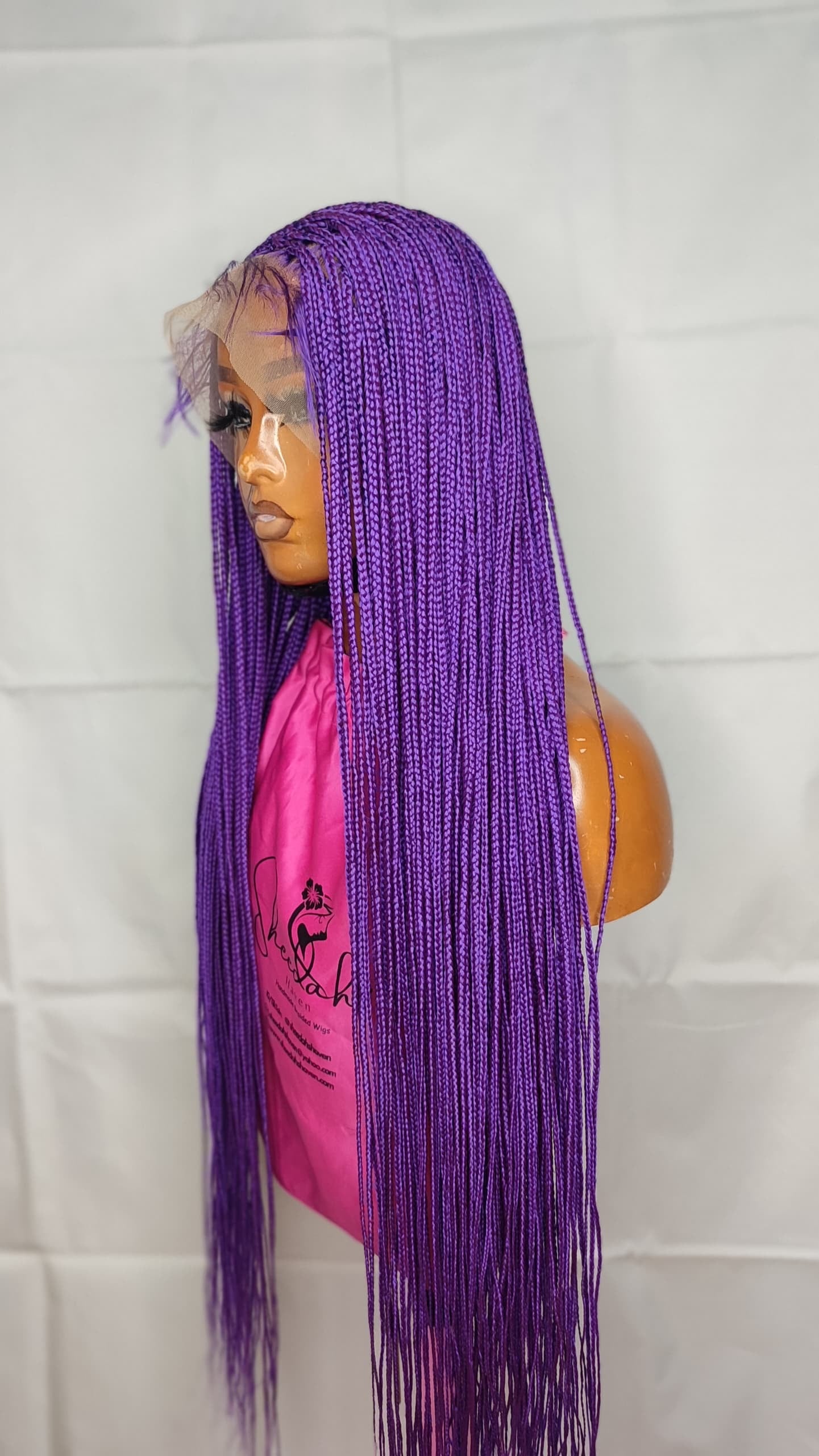 Full lace Purple small medium knotless braids