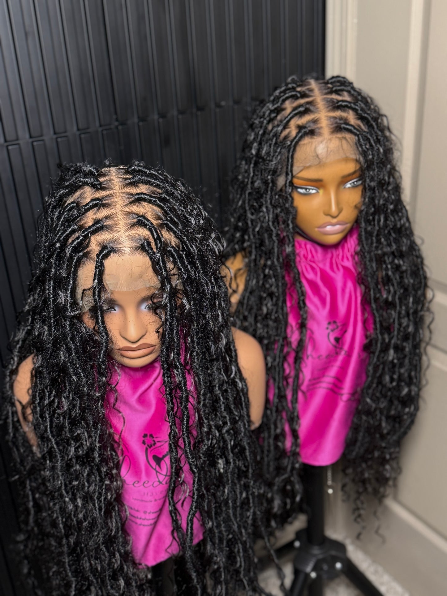 Full lace boho locs braid wig