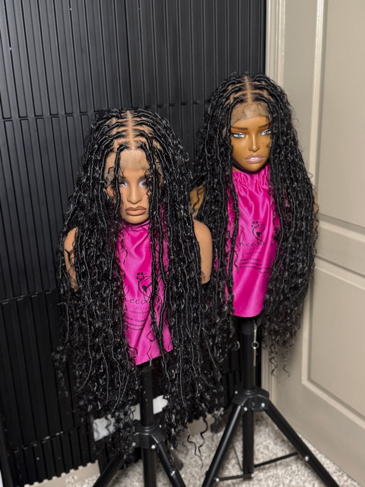 Full lace boho locs braid wig
