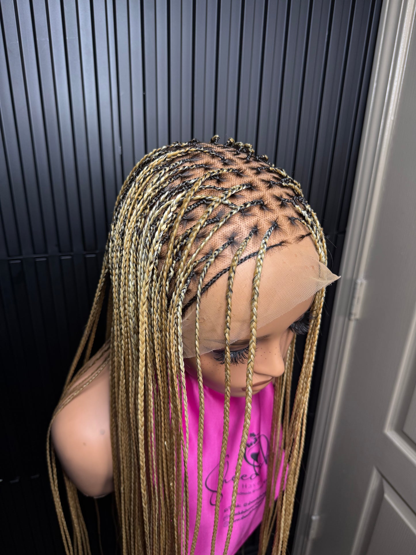 40 inch pre-bleached human hair knotless mix blonde