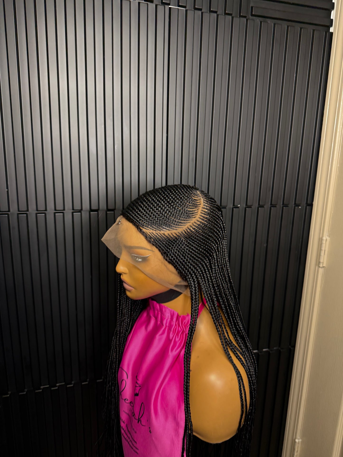 Full lace C curve braided wig. Braided wig for black women