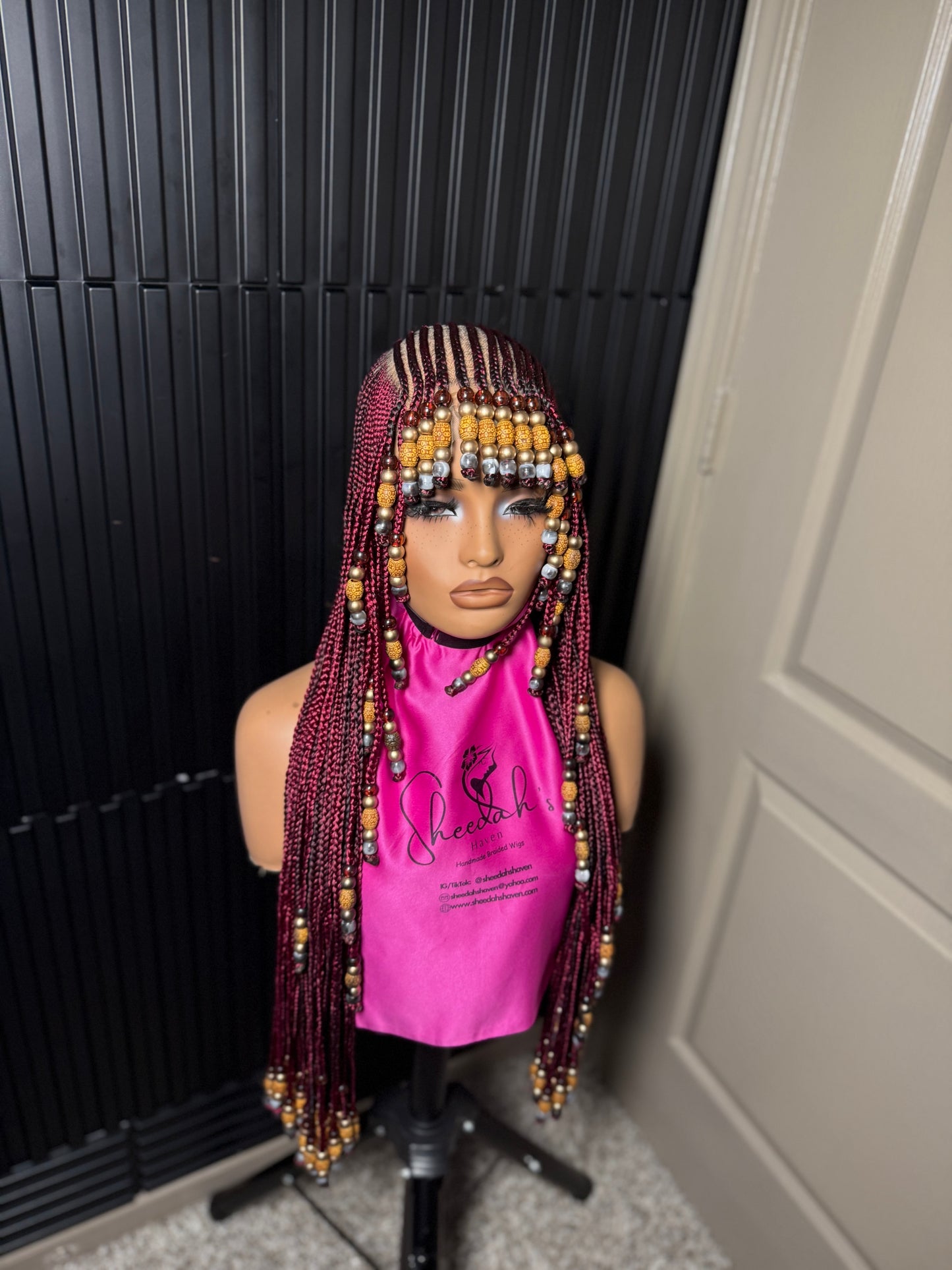 Full lace Koroba beaded cornrow wig