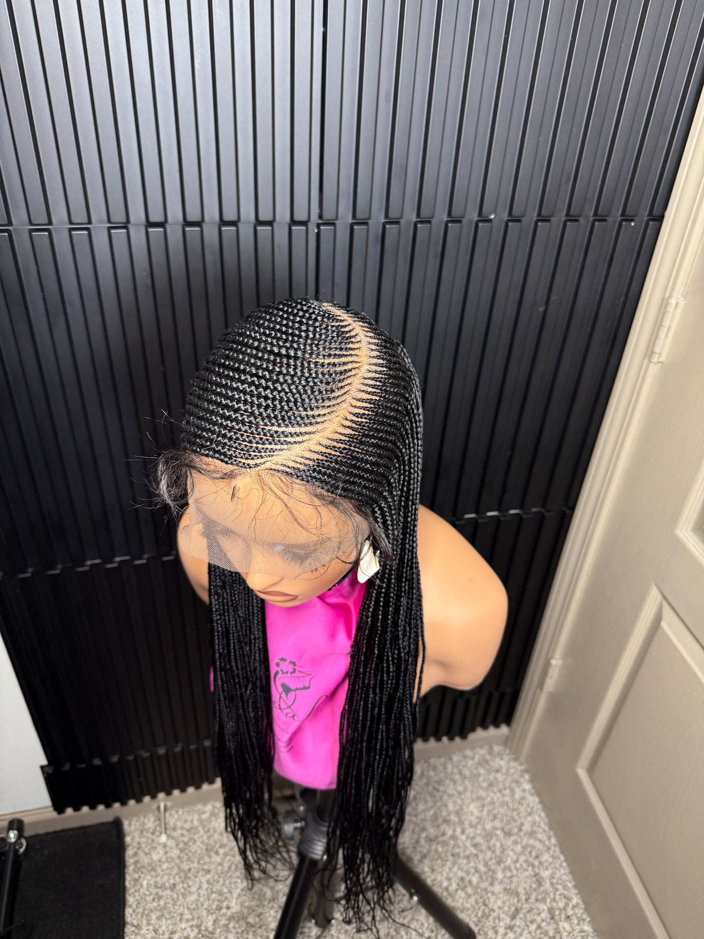 Full lace C curve braided wig. Braided wig for black women