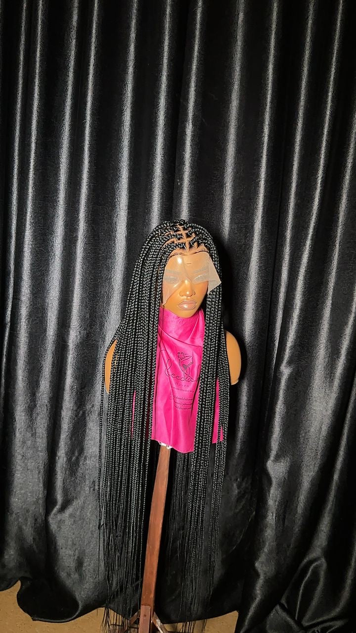 35 inch box braided wig