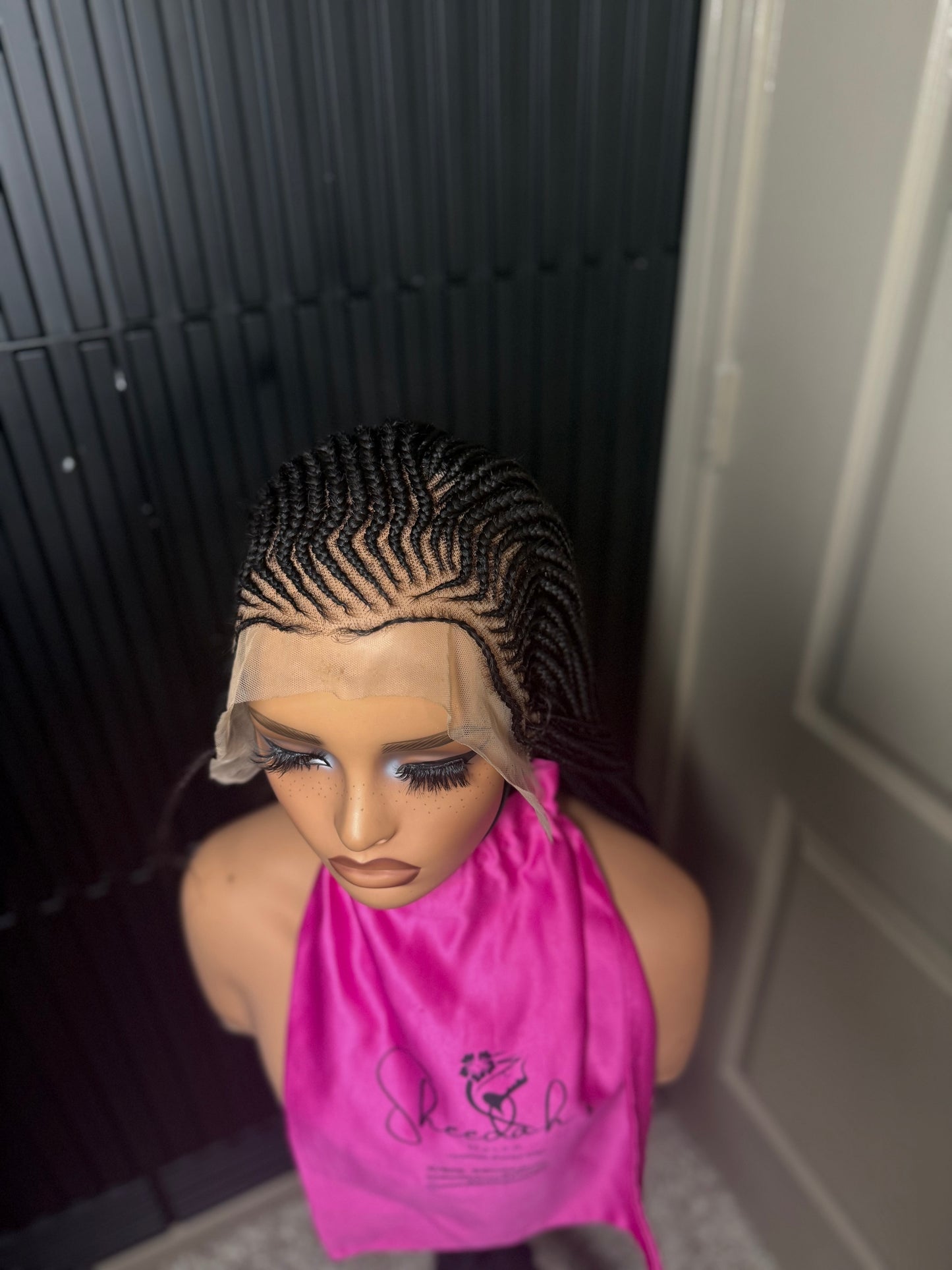 13by4 Full lace Cornrow Mix Blonde Human Hair Lace Frontal