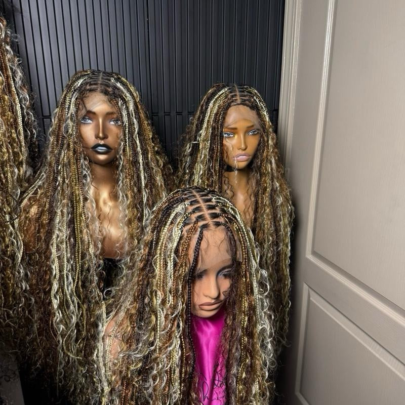 Mix knotless boho braids 35inch
