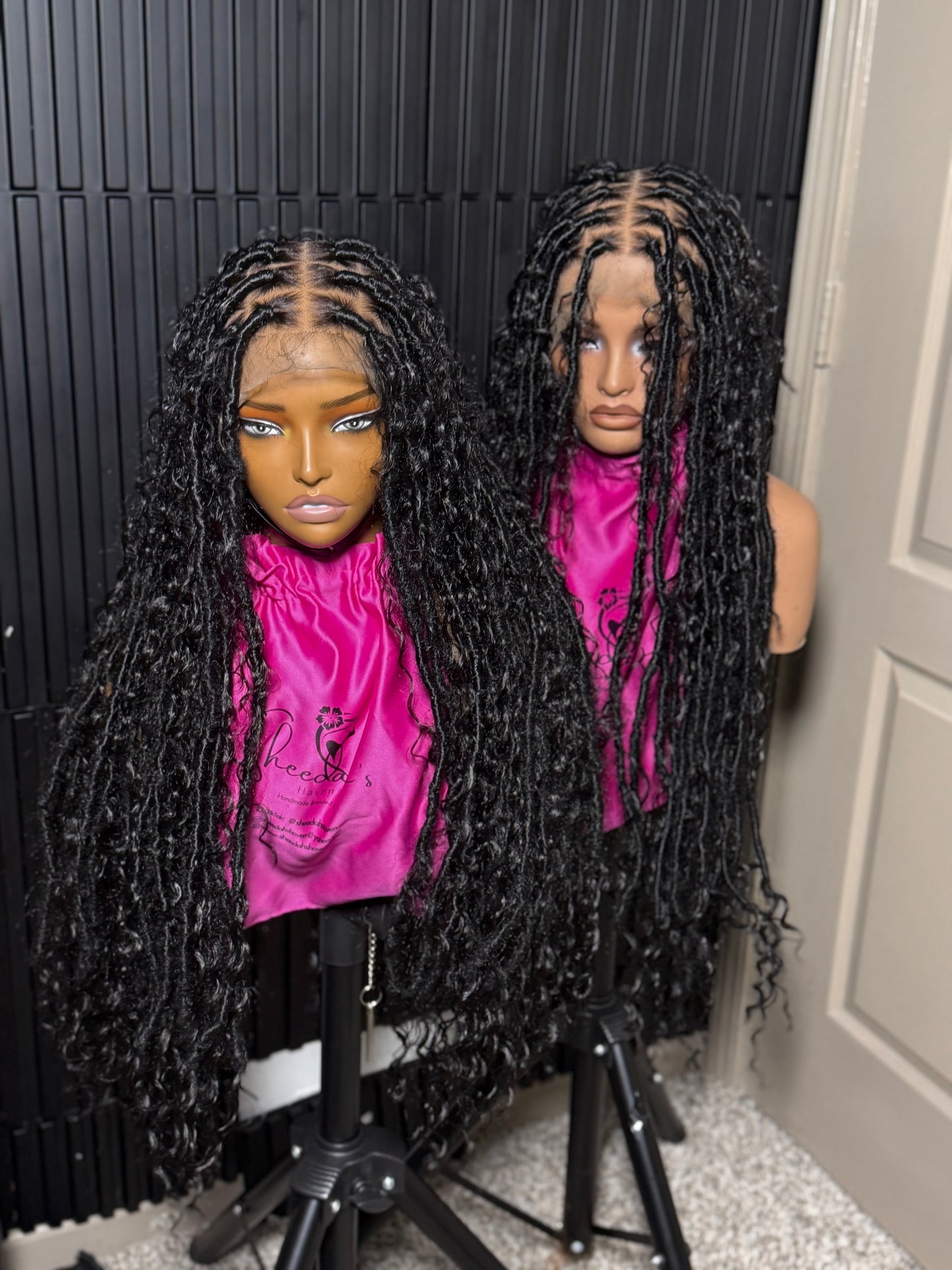 Full lace boho locs braid wig