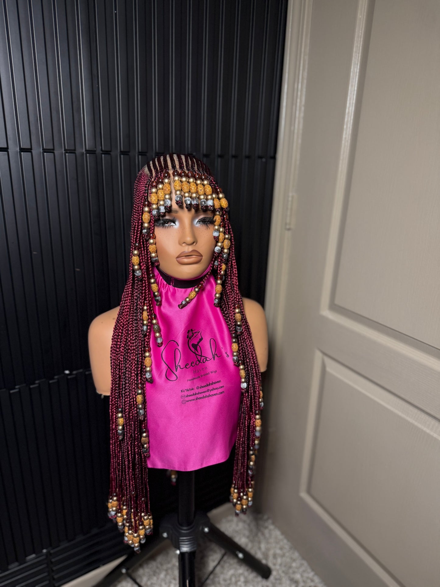 Full lace Koroba beaded cornrow wig