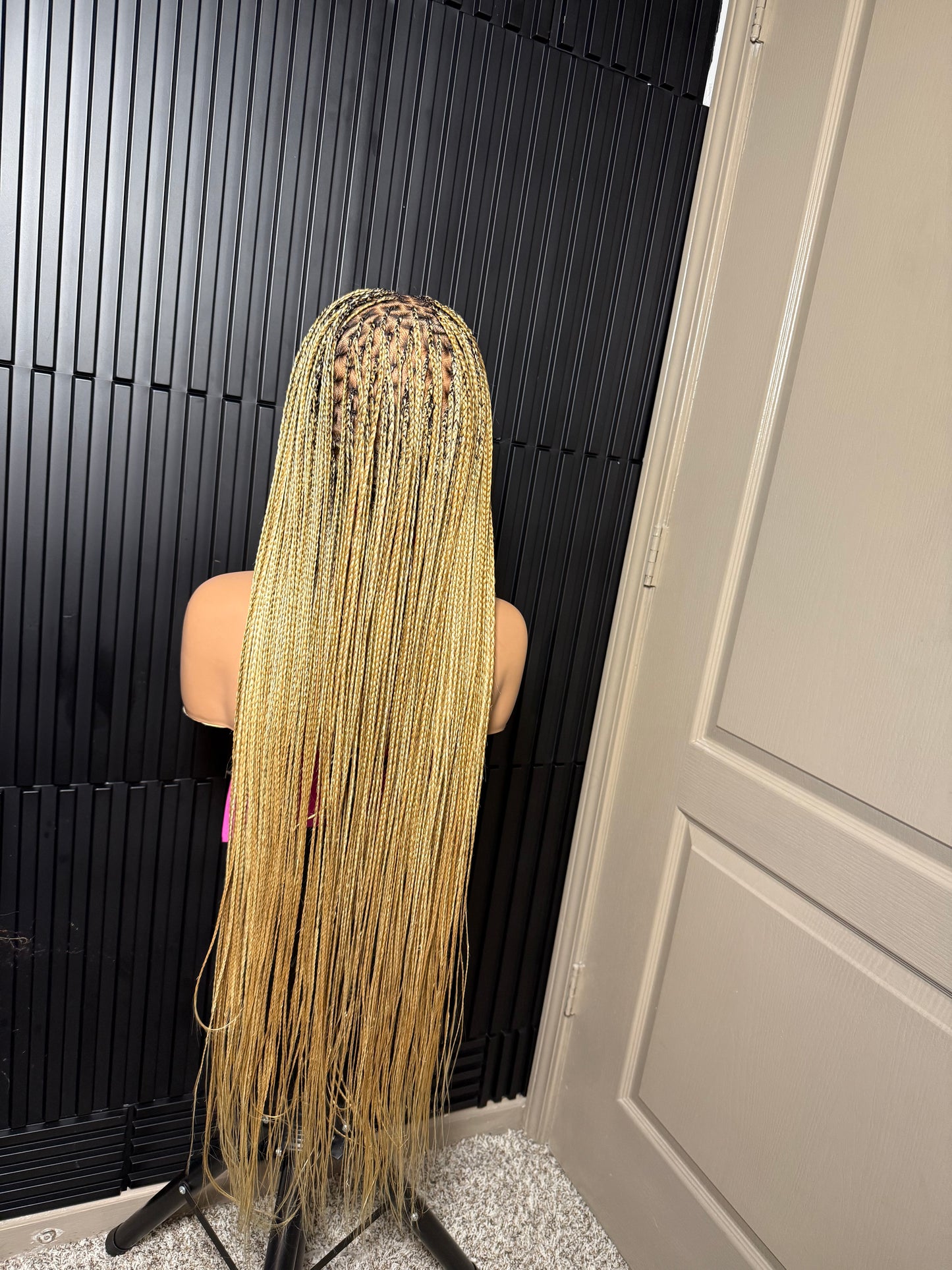 40 inch pre-bleached human hair knotless mix blonde