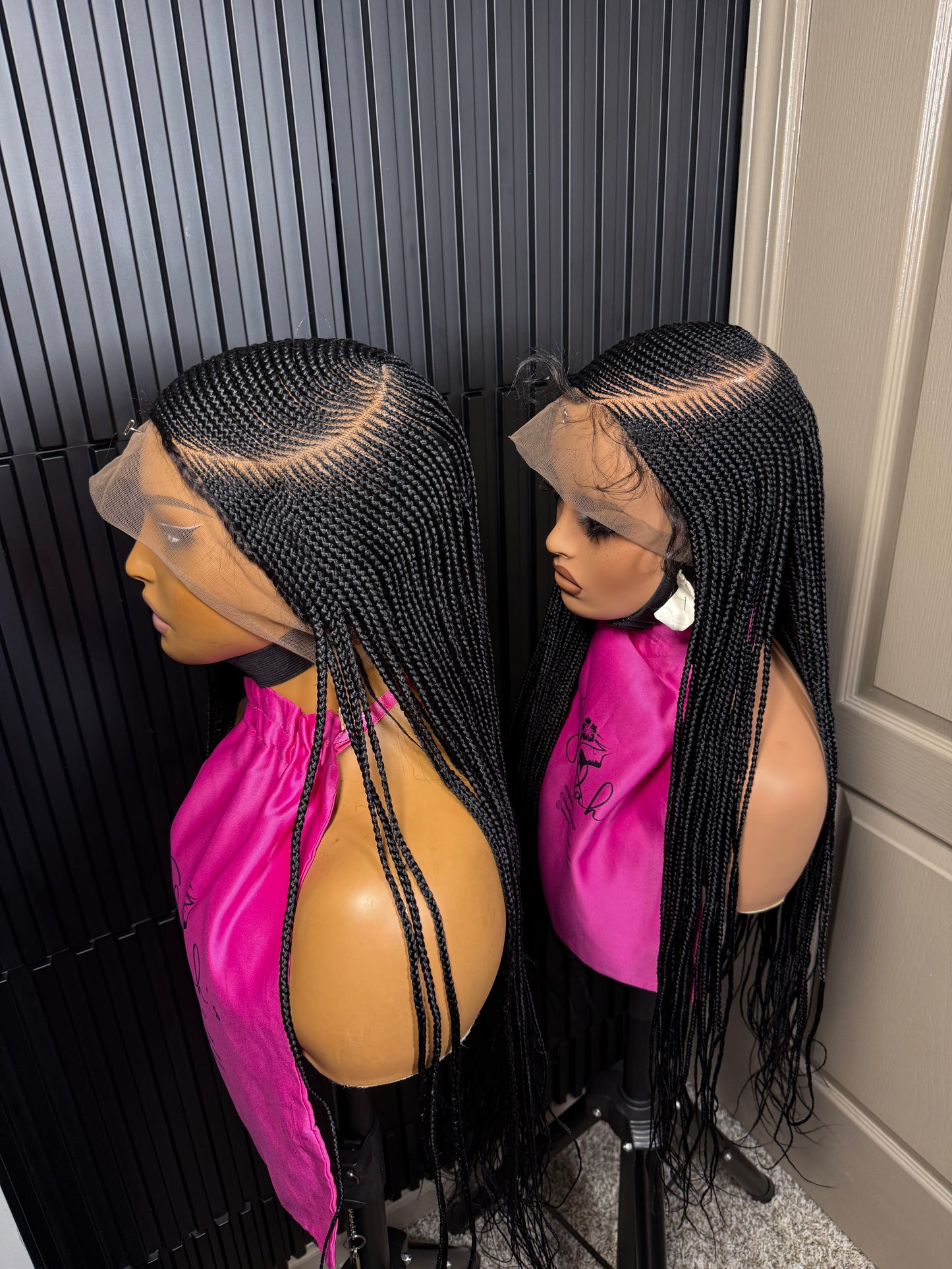 Full lace C curve braided wig. Braided wig for black women
