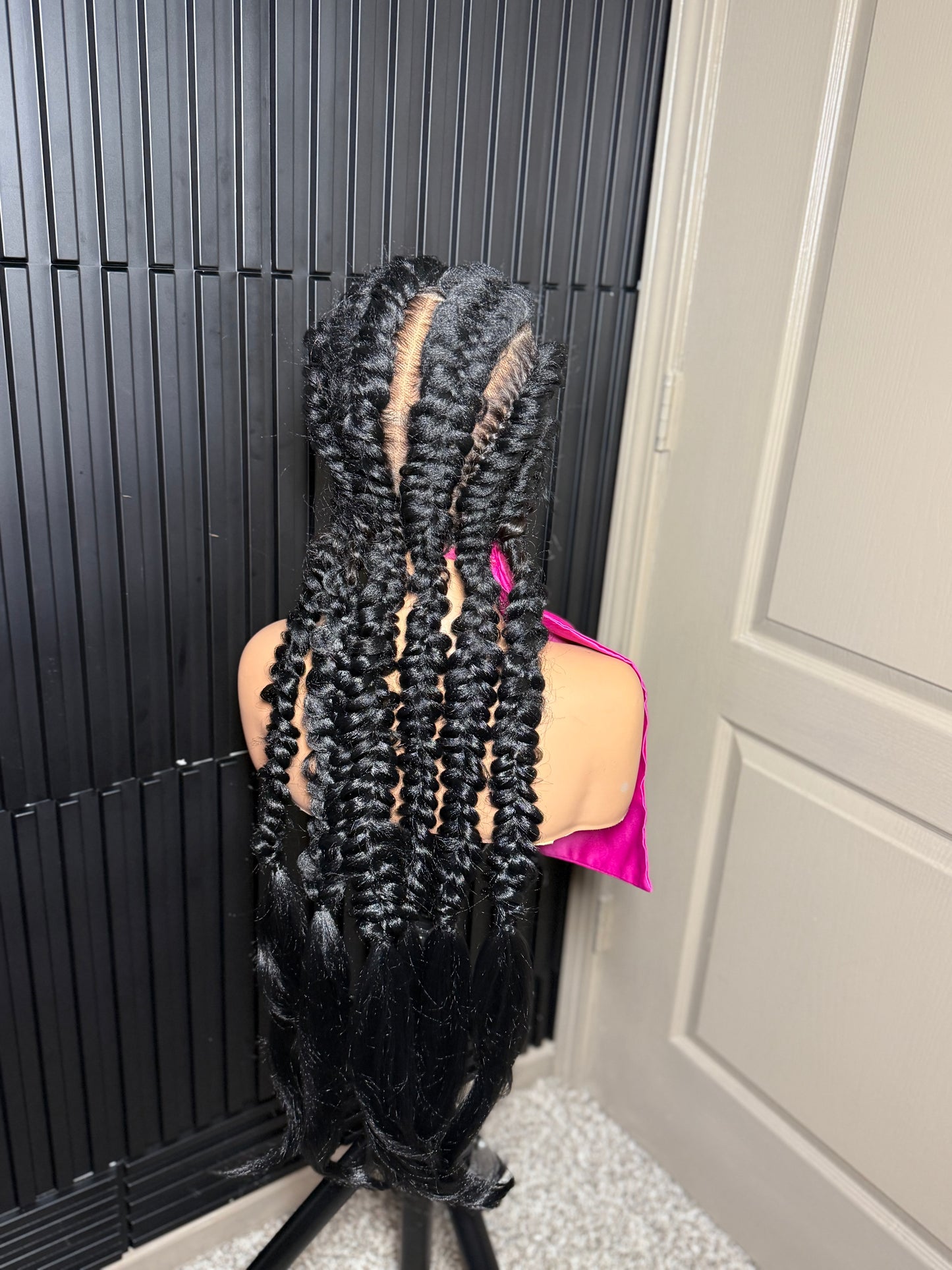 Full lace jumbo mermaid cornrow braided wig