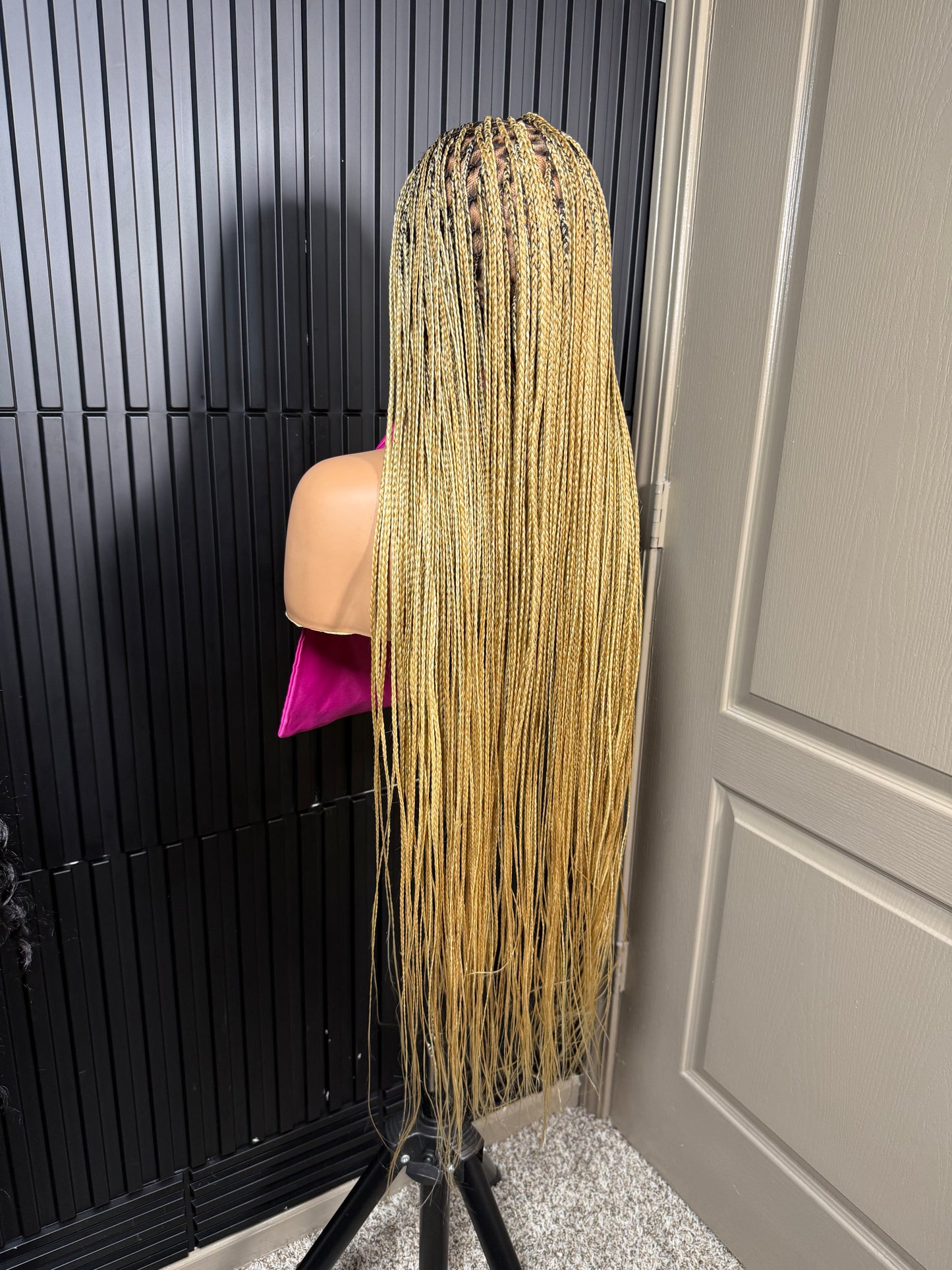 40 inch pre-bleached human hair knotless mix blonde