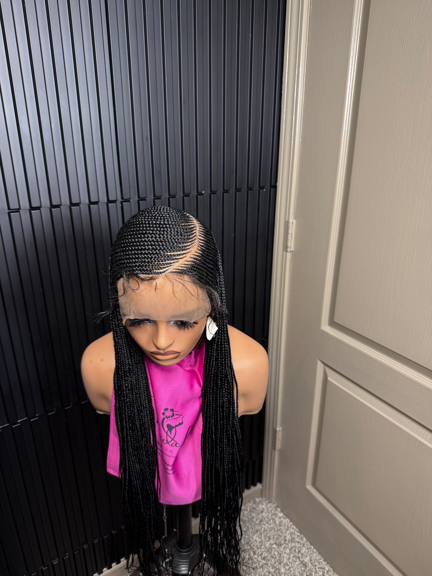 Full lace C curve braided wig. Braided wig for black women