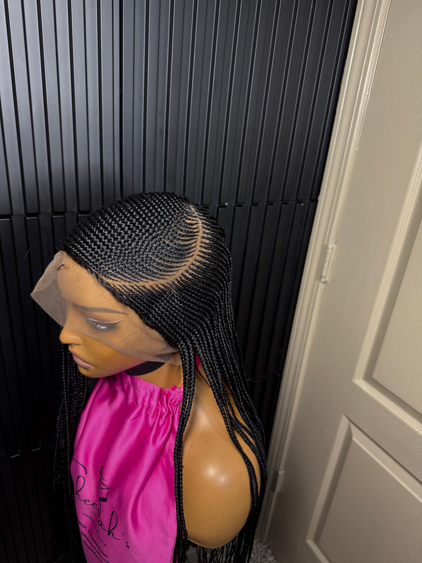 Full lace C curve braided wig. Braided wig for black women