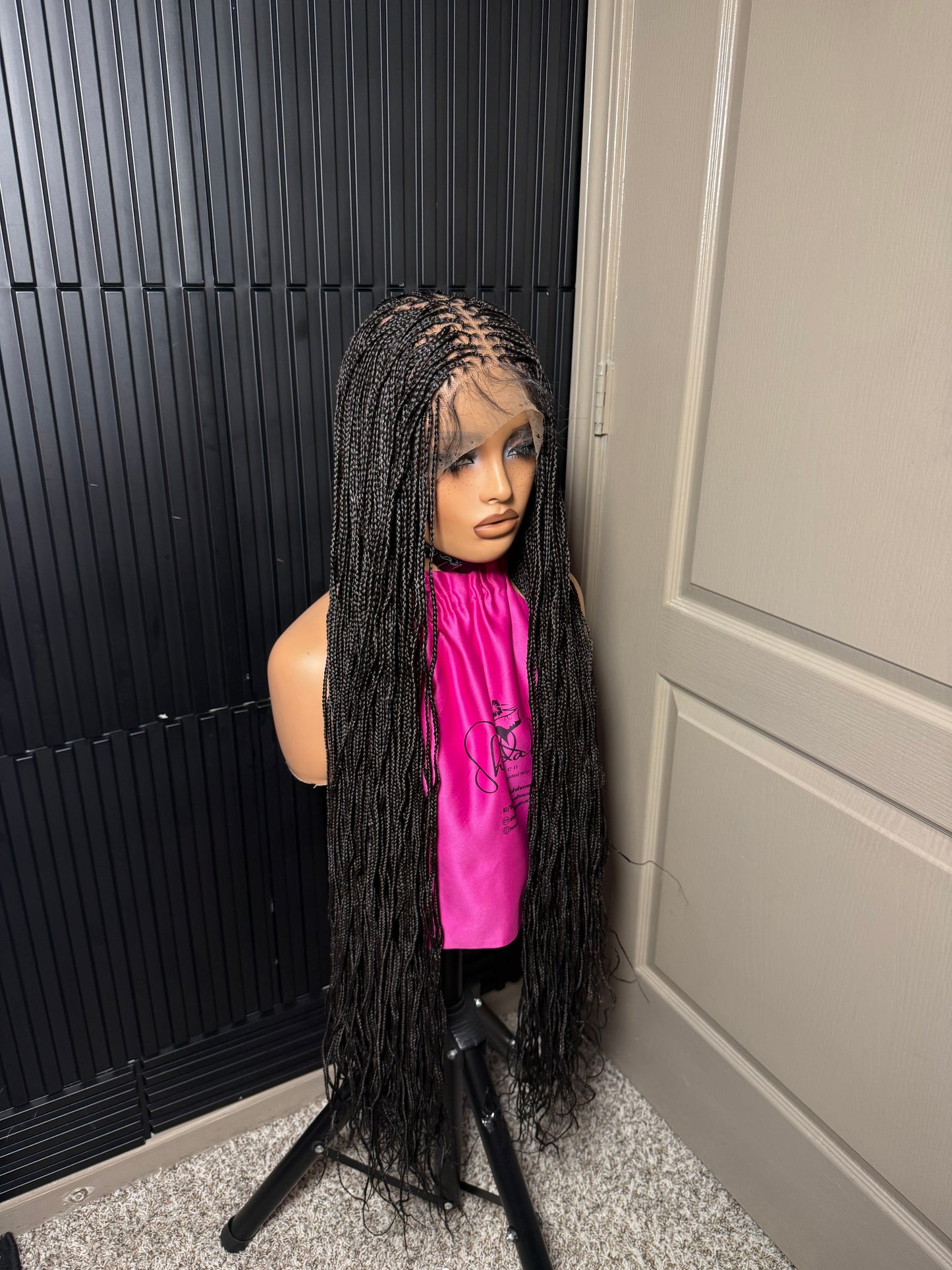 40 inch micro knotless braid full lace wig