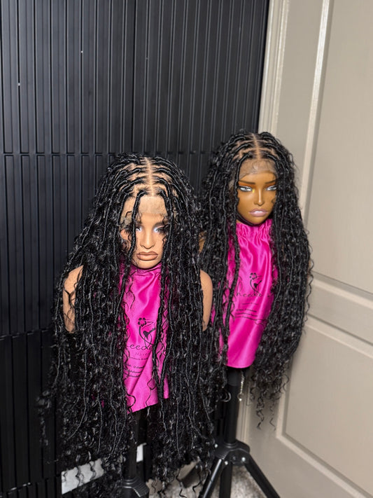 Full lace boho locs braid wig
