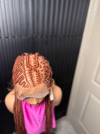 Full lace stylish cornrow braided wig