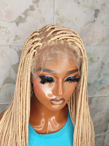 Blonde Small knotless braids