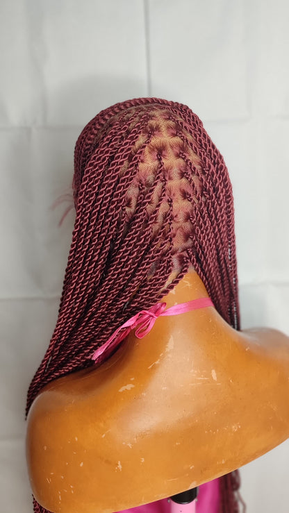Heart shape lemonade cornrow braid wig