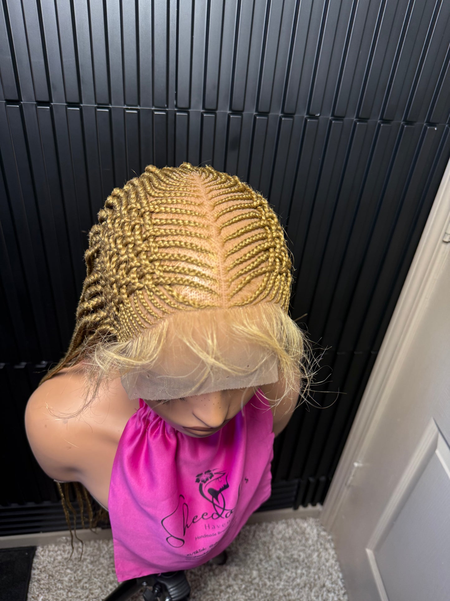 Full lace 3d Matte cornrow braided wig