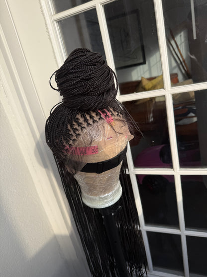 40 inch micro knotless braid full lace wig