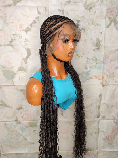 Cornrow boho braids