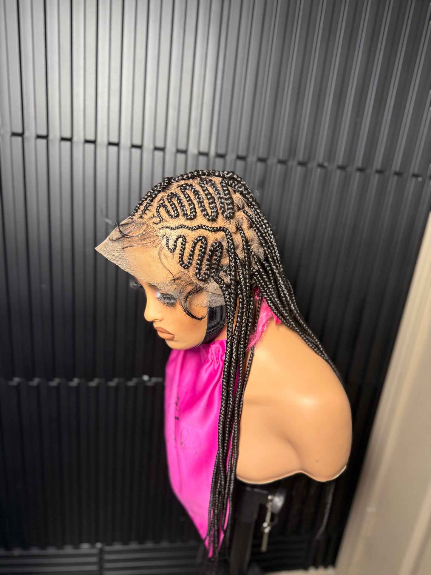 Full lace stylish cornrow braided wig