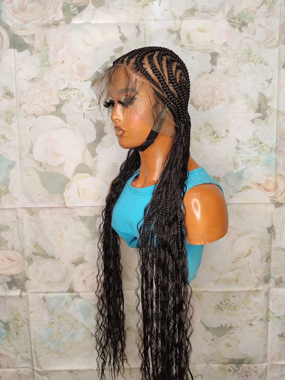 Cornrow boho braids