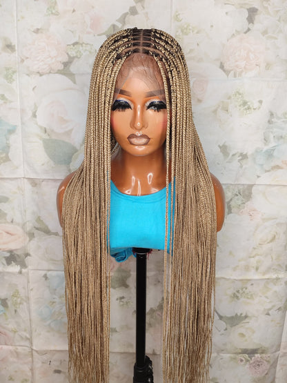 Knotless braids(613&27) Full lace wig