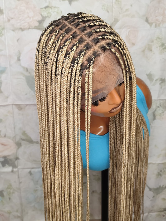 Knotless braids(613&27) Full lace wig