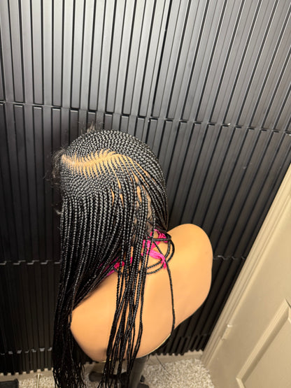 Full lace C curve braided wig. Braided wig for black women