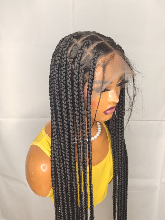 Blonde large knotless braids