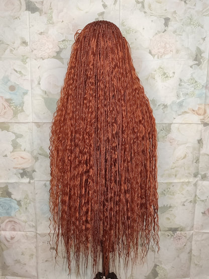 Ziz-zag cornrow boho braids