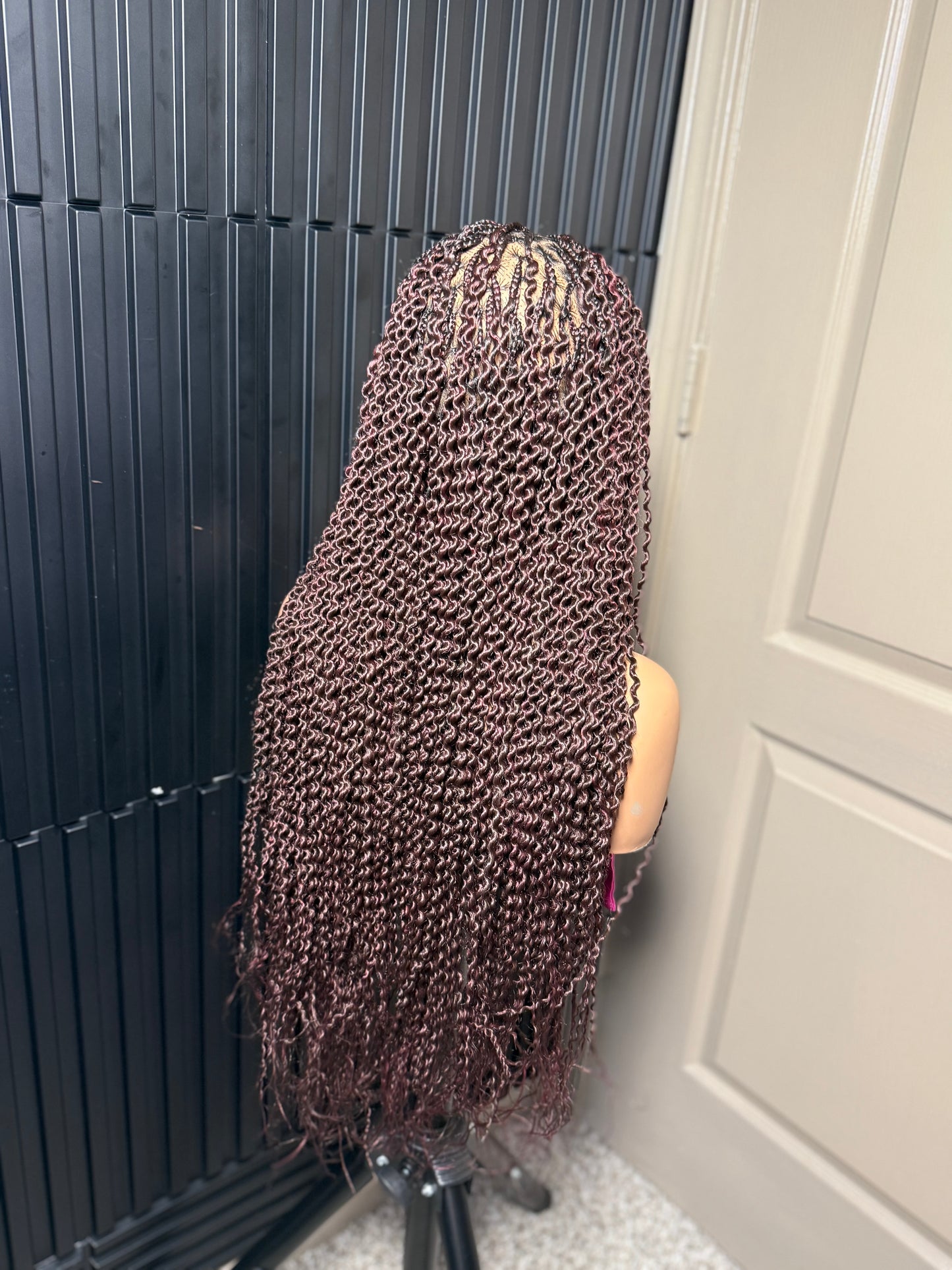 Full lace wig water weave braid wig