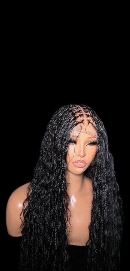 Frontal / Closure knotless boho braids