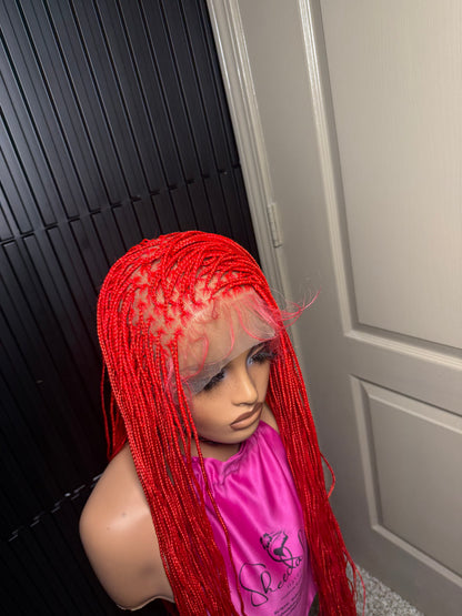Thin knotless braids. Full lace braided wig