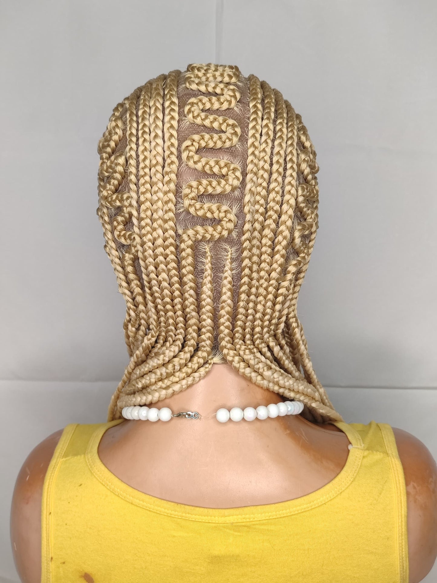 blonde cornrow