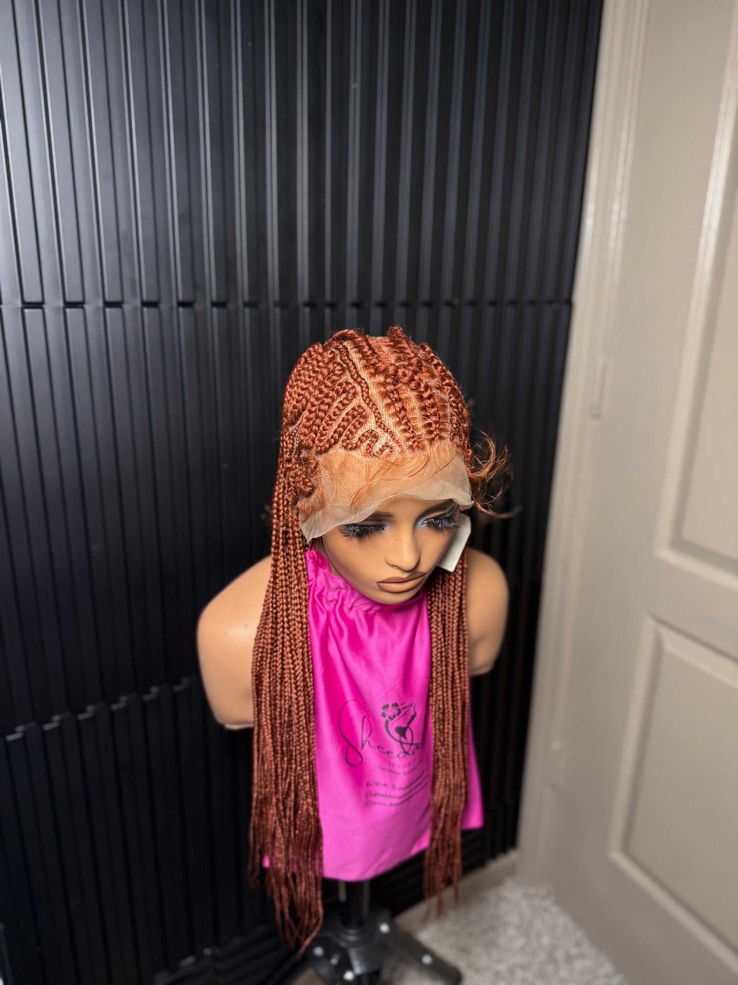 Full lace stylish cornrow braided wig