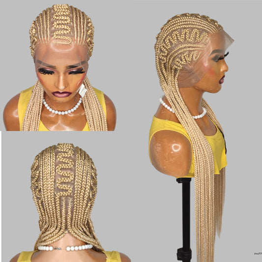 blonde cornrow