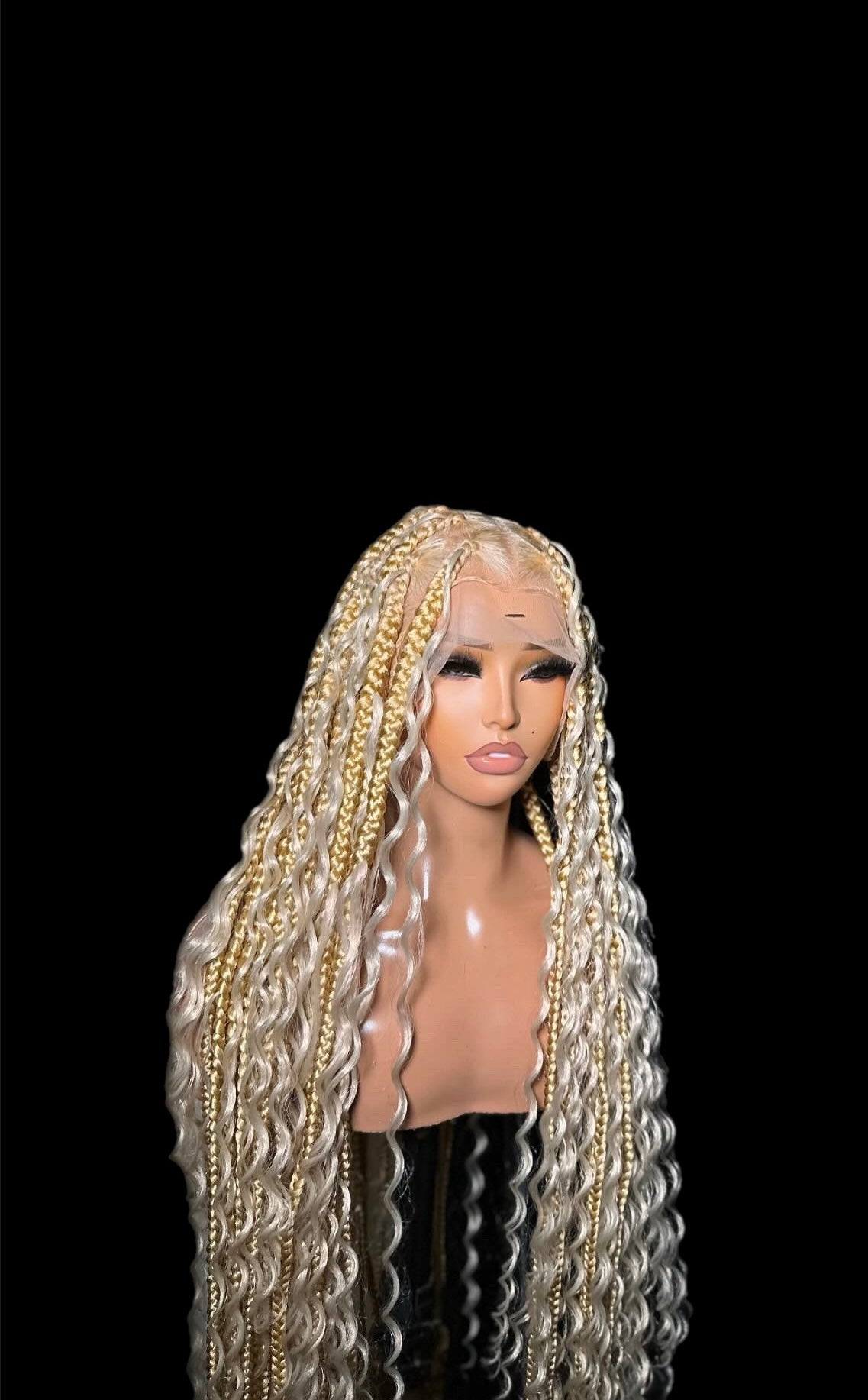 Blonde Full lace boho braids (bold)