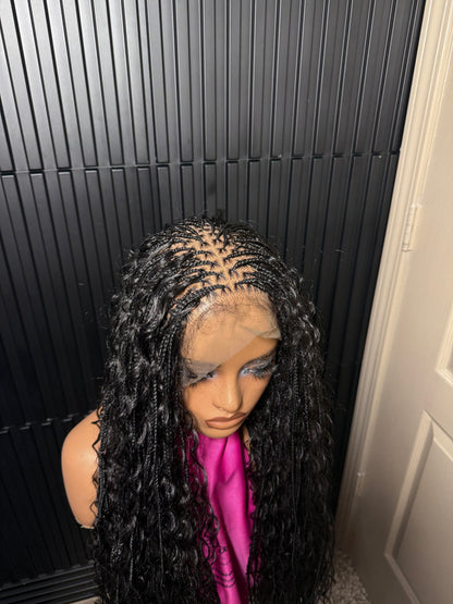 30inches Extra small micro boho knotless braids