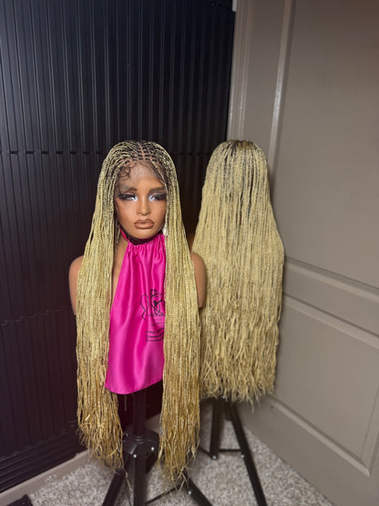 40 inch micro knotless braid full lace wig