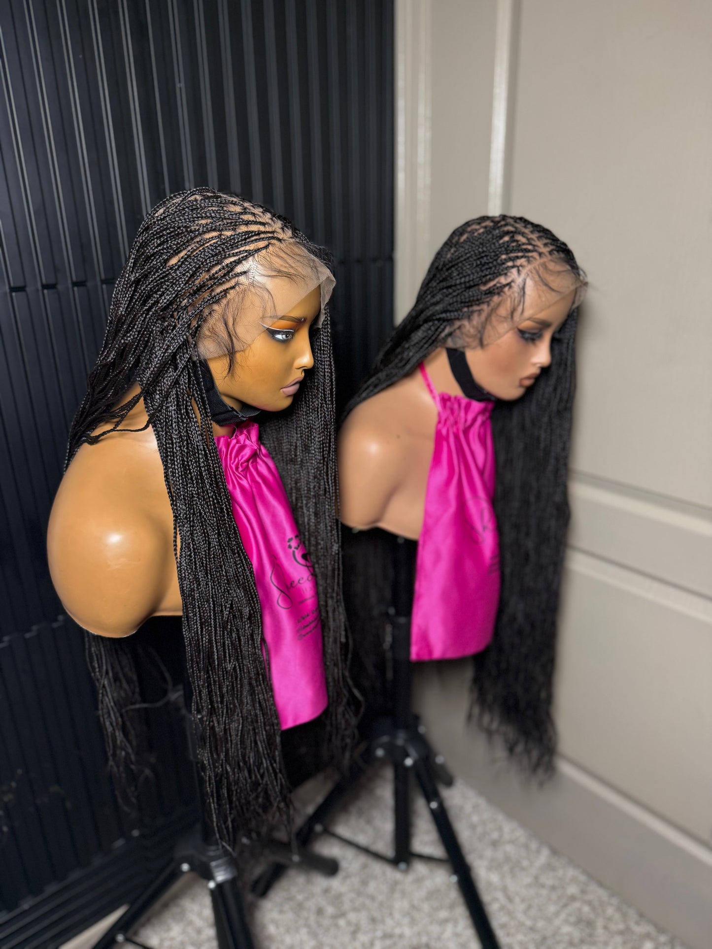 40 inch micro knotless braid full lace wig