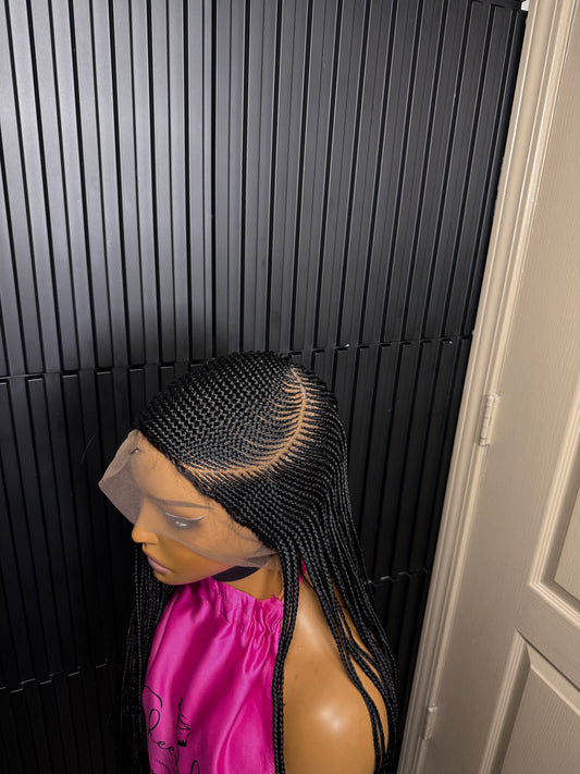 Full lace C curve braided wig. Braided wig for black women