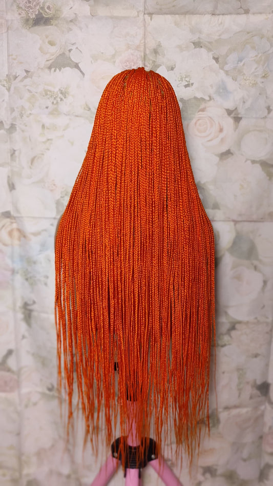 Orange knotless braids