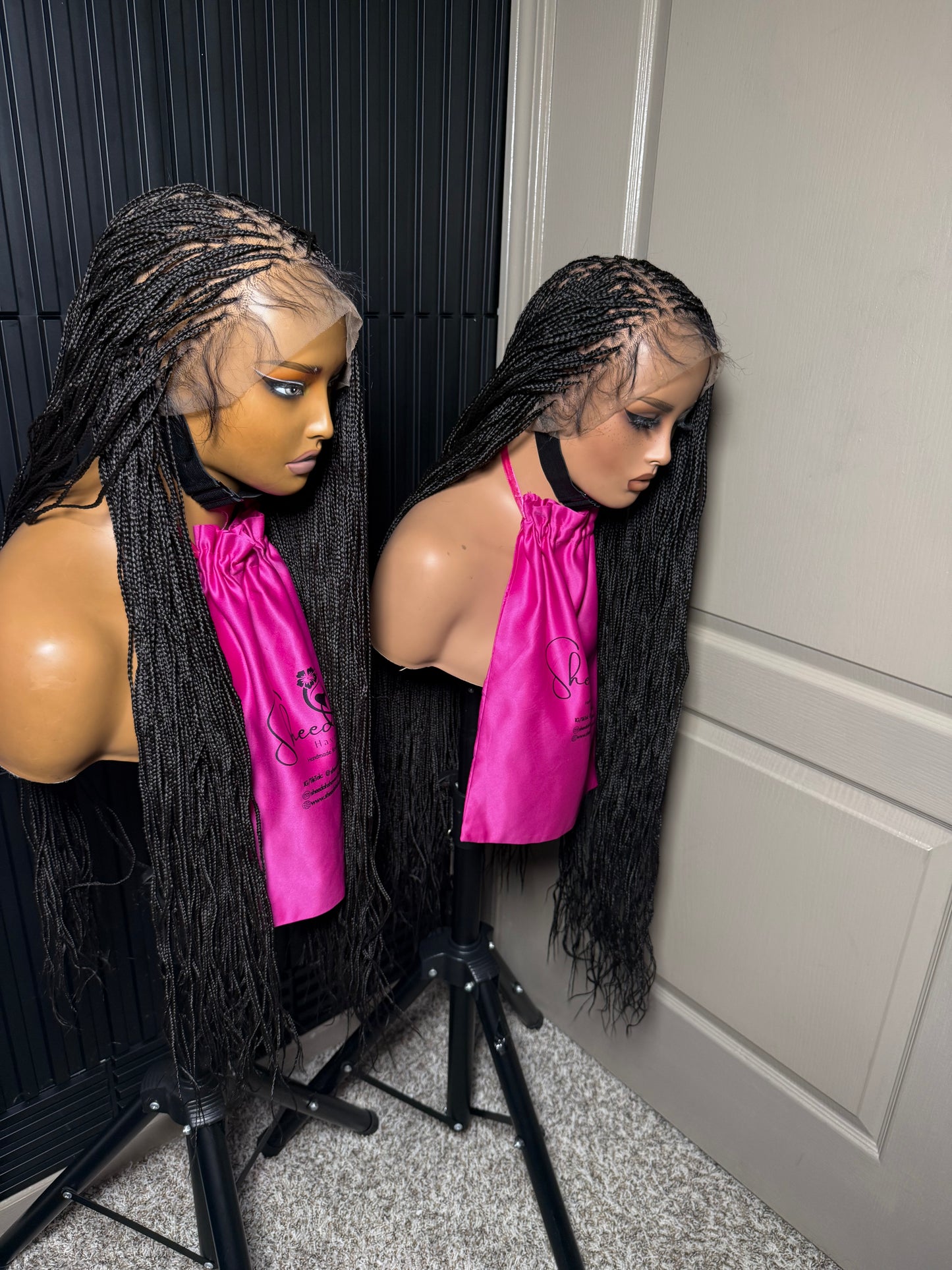 40 inch micro knotless braid full lace wig